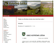 Tablet Screenshot of kotrcinalucka.sk